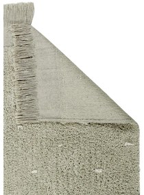 Светлозелен ръчно изработен памучен килим подходящ за пране 140x200 cm Woods Symphony Olive – Lorena Canals