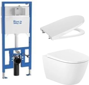 Комплект за WC Duplo S 90 mm 4 в 1 Ona Vortex Rimless (бутон по избор) (A8900A0020 + A34668C000 + A801E12001)