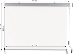 Вертикална тента за балкон 171 x 240 cm - засенчваща ролетна щора за балкон и тераса, бежова