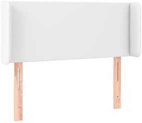 3118573 vidaXL Горна табла за легло, Бяла, 103x16x78/88 см, изкуствена кожа