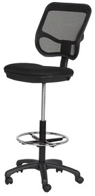 Офис стол Carmen 7552, До 90 кг, Заключване на облегалката във всяка позиция, Степенка, Черен