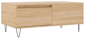 830807 vidaXL Кафе маса, дъб сонома, 90x50x36,5 см, инженерно дърво