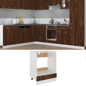 825836 vidaXL Шкаф за фурна, Lyon кафяв дъб, 60x46x81,5 см, инженерно дърво
