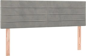 346152 vidaXL Горни табли за легло, 2 бр, светлосиви, 72x5x78/88 см, кадифе