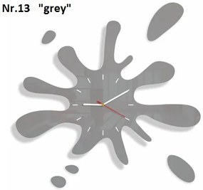 Модерен стенен часовник във формата на пръски Сив