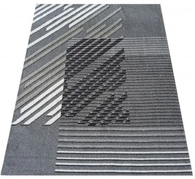 Дизайнерски килим в сиво с ивици Широчина: 120 см | Дължина: 170 см