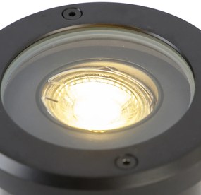 Комплект от 6 черни регулируеми външни прожектори за земя IP65 - Delux