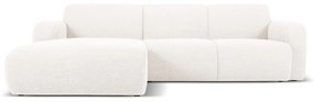 Бял ъглов диван от плат букле (ляв ъгъл) Molino - Micadoni Home