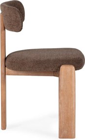 Кафяви тапицирани трапезни столове в комплект 2 бр. Nadia – MOME