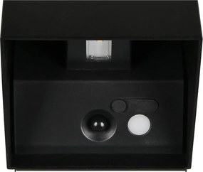 LED стенно външно осветително тяло с USB със сензор за движение (височина 10 cm) Genie – Trio