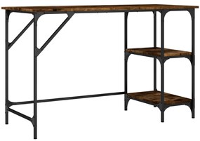 845323 vidaXL Бюро, опушен дъб, 120x50x75 см, метал и инженерно дърво
