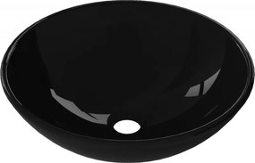 Mexen Mira стъклена умивалник за монтаж върху плот 42 x 42 см, черен - 24124270