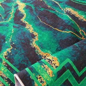 Зелен противоплъзгащ килим с шарка Ширина: 80 см | Дължина: 150 см