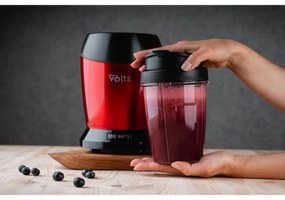Нутри блендер Oliver Voltz OV51162DR, 1200 W, 2 чаши, Без BPA, 1л/800 мл, Трошене на лед, Червен