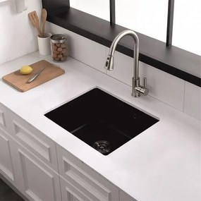 Кухненска мивка ICGS 8274B, композитен материал, едно корито, със сифон, 55x45см