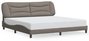 3207797 vidaXL Рамка за легло без матрак Hvar, таупе, 200x200 см, плат