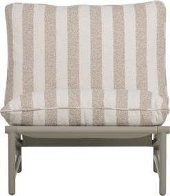 Бежов градински стол метален/подплатен Elvo – WOOOD