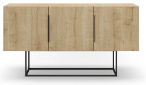 Нисък скрин от естествен дъб 150x80 cm Titan - Marckeric