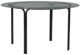 Черна кръгла масичка за кафе със стъклен плот ø 80 cm Orbit – Hübsch