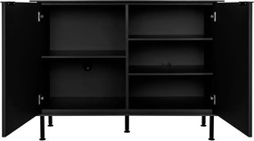 Черен скрин с отвор за кабели 120x88x50 cm Suumo – noo.ma