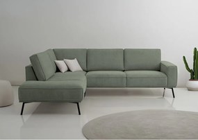 Зелен шенилов ъглов диван (ляв ъгъл/L форма) Amsterdam – Scandic