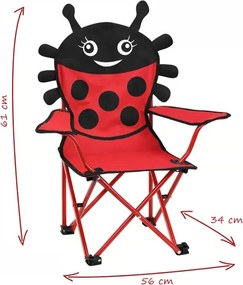 Детски сгъваем стол за къмпинг Beetle - комплект от 2