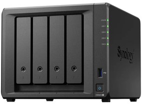 Synology DiskStation DS923+, Tower, 4-Bays 3.5'' SATA HDD/SSD, 2 x M.2 2280 NVMe SSD slot, CPU AMD R1600 2-core 2.6 (base) / 3.1 (turbo) GHz, 4 GB DDR4 ECC, 2x RJ-45 1GbE LAN Port; 2x USB 3.2; eSATA port; 2.24 kg; 3yr warranty