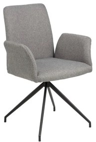 Сив тапициран трапезен стол с подлакътници Naya – Actona