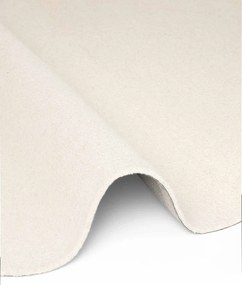 Кремав ръчно изработен вълнен кръгъл килим ø 200 cm Puristic Knots – Elle Decoration