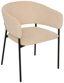 Трапезен стол с подлакътници atmosphera Solea, Корд - Слонова кост