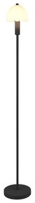 Черна подова лампа със стъклен абажур (височина 120 cm) Glenn – Trio