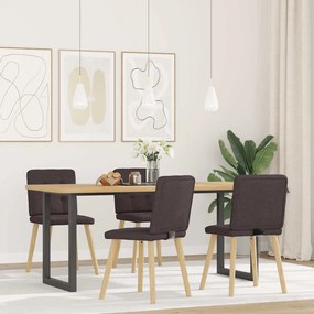 3315172 vidaXL Трапезни столове, 4 бр, тъмнокафяви, текстил