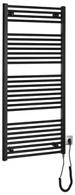 Aqualine - Електрическо оборудване за баня радиатор DIRECT-E 600W/230V 132 см матов черен