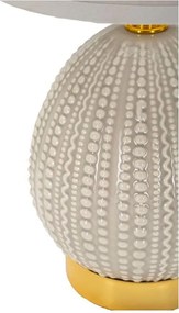 Светлосива керамична настолна лампа с текстилен абажур (височина 30,5 cm) Flavi – Mauro Ferretti