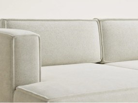 Кремав шенилов сгъваем/с място за съхранение ъглов диван (ляв ъгъл) Velto – Maison de Rêve