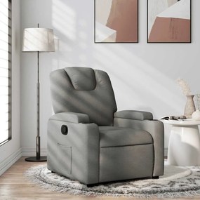 372366 vidaXL Реклайнер, тъмносив, текстил