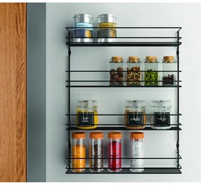 Стенен органайзер за подправки от неръждаема стомана – Metaltex