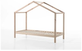 Детско легло къща от масивен бор в естествен цвят 90x200 cm DALLAS – Vipack
