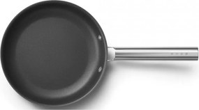 Тиган с капак SMEG CKFF2401BLM, 1.9 л, Ø24 см, Тефлоново покритие, До 250°C, Без PFAS, Индукция, Черен
