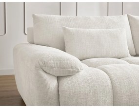 Бял шенилов диван 264 cm Ivane – Bobochic Paris