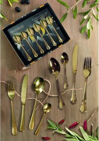 Прибори за хранене от неръждаема стомана 16 бр. в златист цвят Posate Old - Brandani