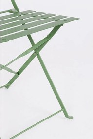 Светлозелен стоманен градински комплект за хранене за 2 Austin – Bizzotto