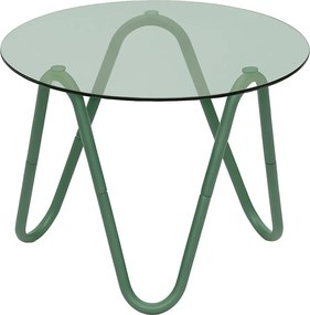 Кръгла странична масичка със стъклен плот ø 50 cm Ventana Round – Leitmotiv