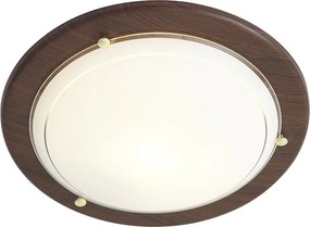 Класически плафон червен с бяло стъкло - Mesiac