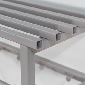 Сиво-бежова метална стенна закачалка с рафт Rizzoli - Spinder Design