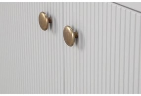 Светлосив гардероб от борова дървесина 100x195 cm Madu - WOOOD