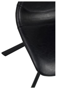 Черен трапезен стол с черни крака Alpha - Rowico