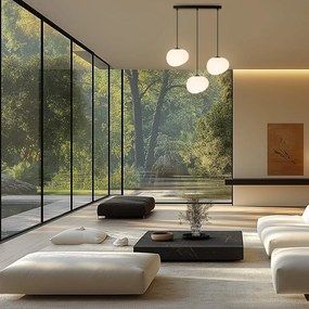 Черно-бяло висящо осветително тяло Stones – Candellux Lighting