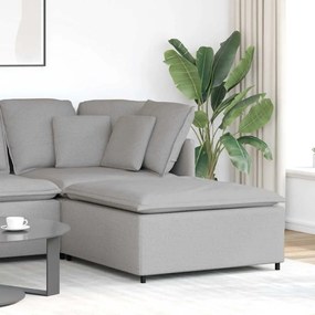 4104486 vidaXL Модулен диван с табуретка, облачно сив, 100x100x48 см