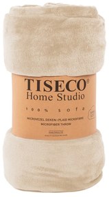 Бежово одеяло от микроплюш , 130 x 160 cm - Tiseco Home Studio
